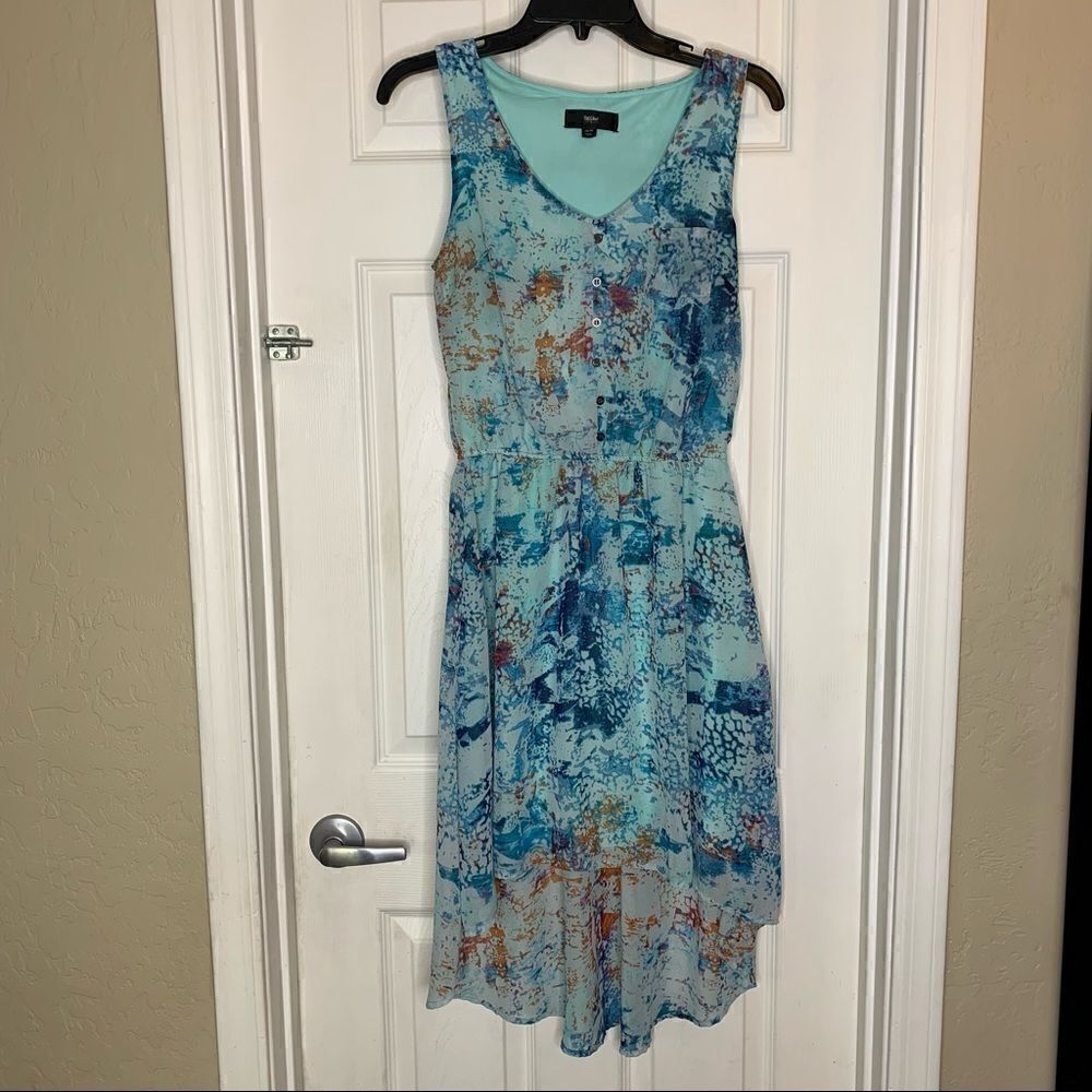Mossimo High-Low Sleeveless Paint Splatter Dress Size XS